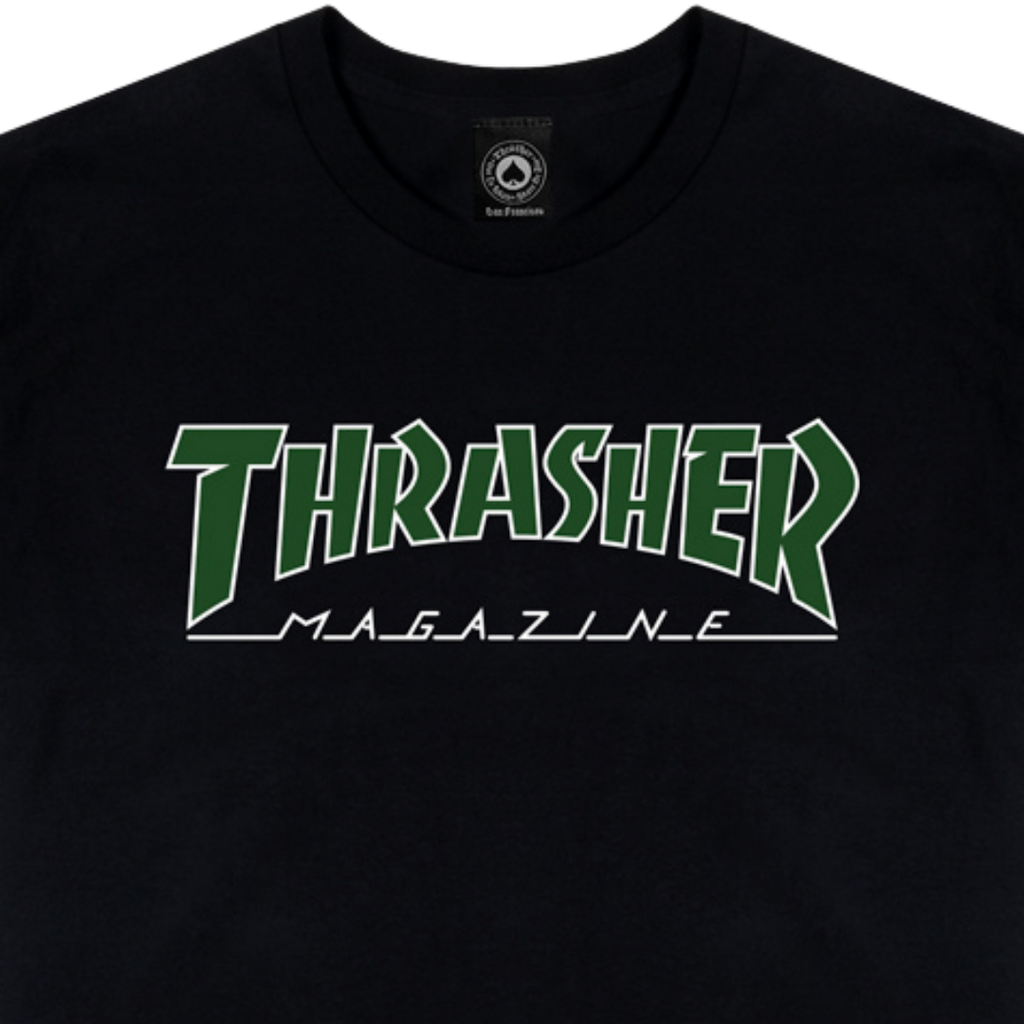 Outlined White Green Tee