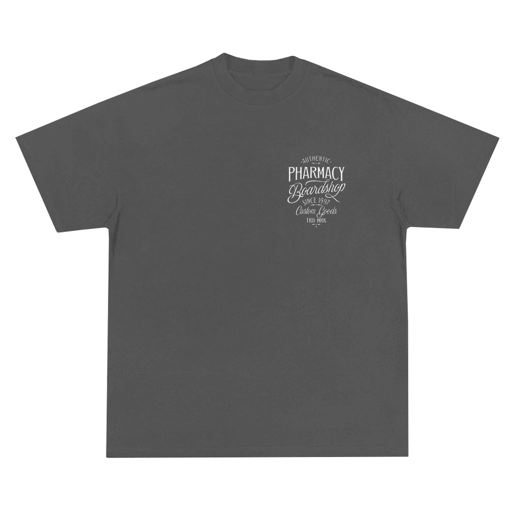 Pharmacy Authentic Tee in Overdye Grey, front