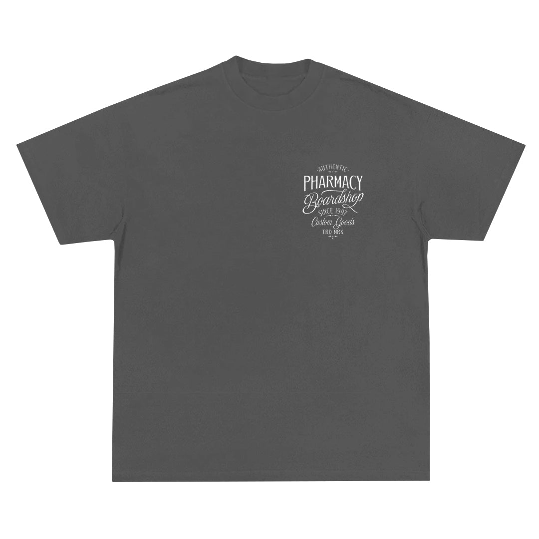 Pharmacy Authentic Tee in Overdye Grey, front