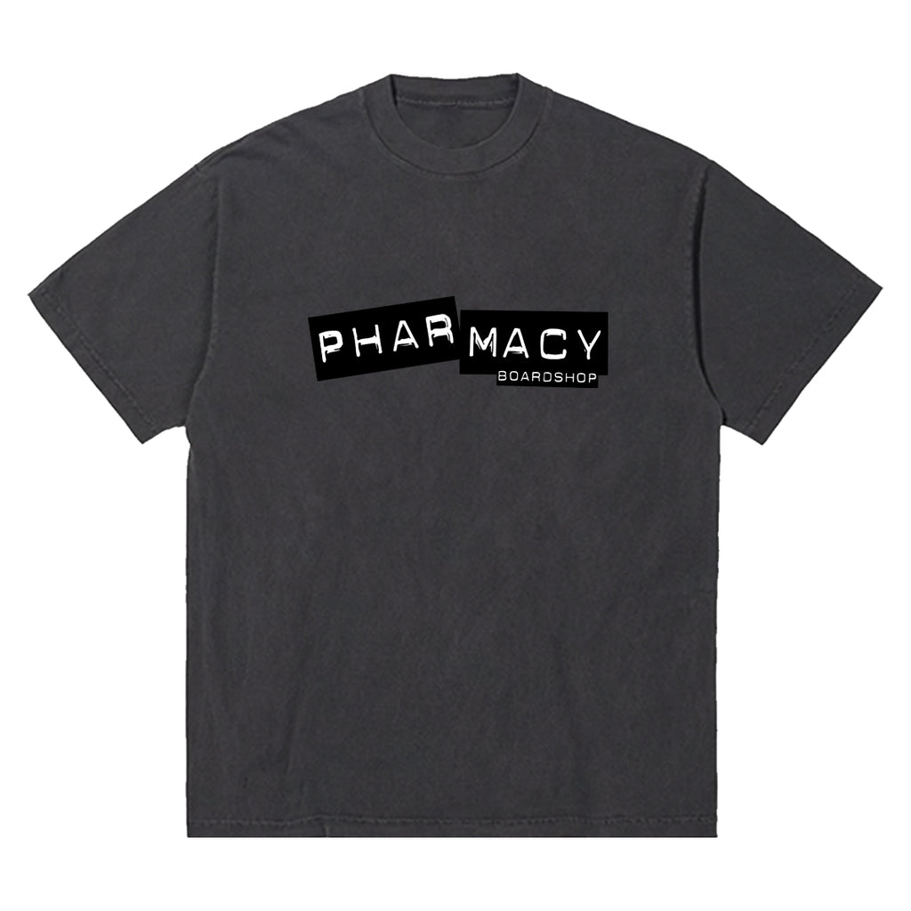 Pharmacy Punch Label Heavyweight Tee in Vintage Black