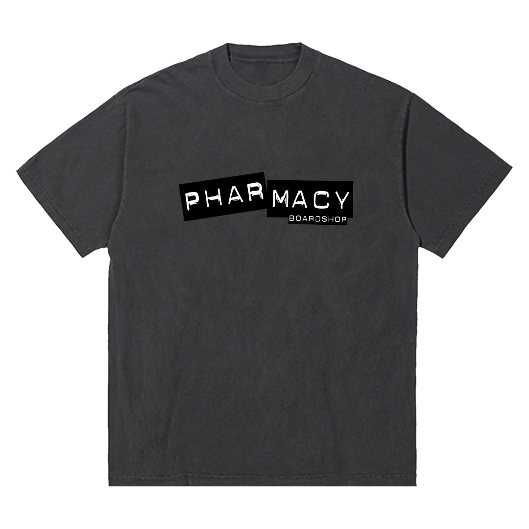 Pharmacy Punch Label Heavyweight Tee in Vintage Black