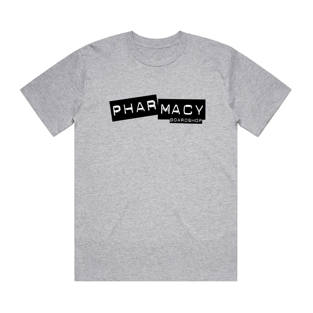 Pharmacy Punch Label Tee in Grey