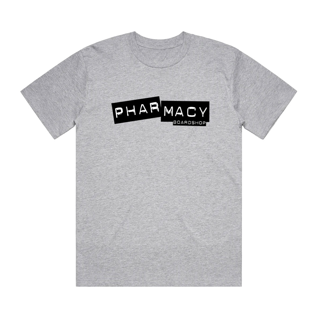 Pharmacy Punch Label Tee in Grey