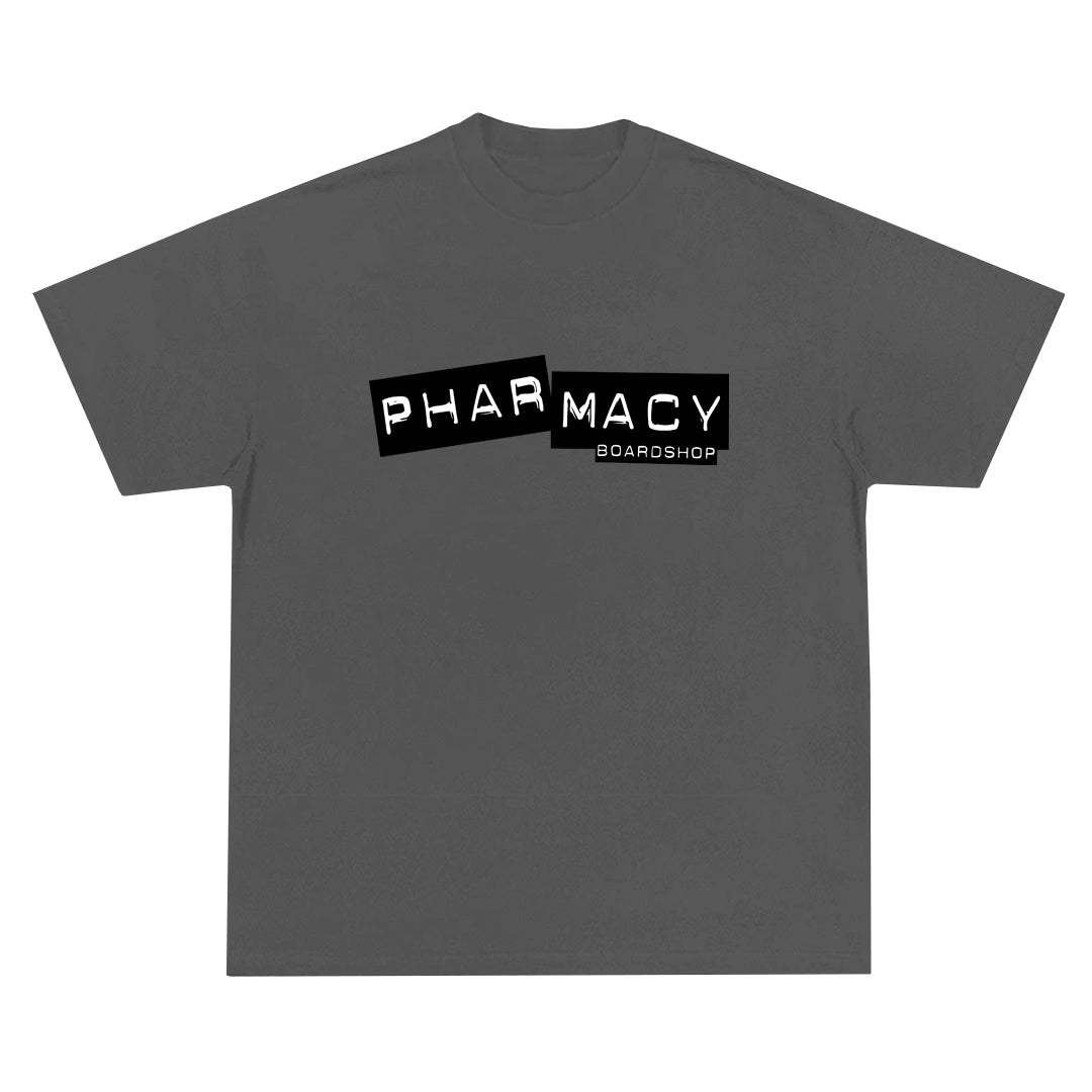 Pharmacy Punch Label Tee in Overdye Grey