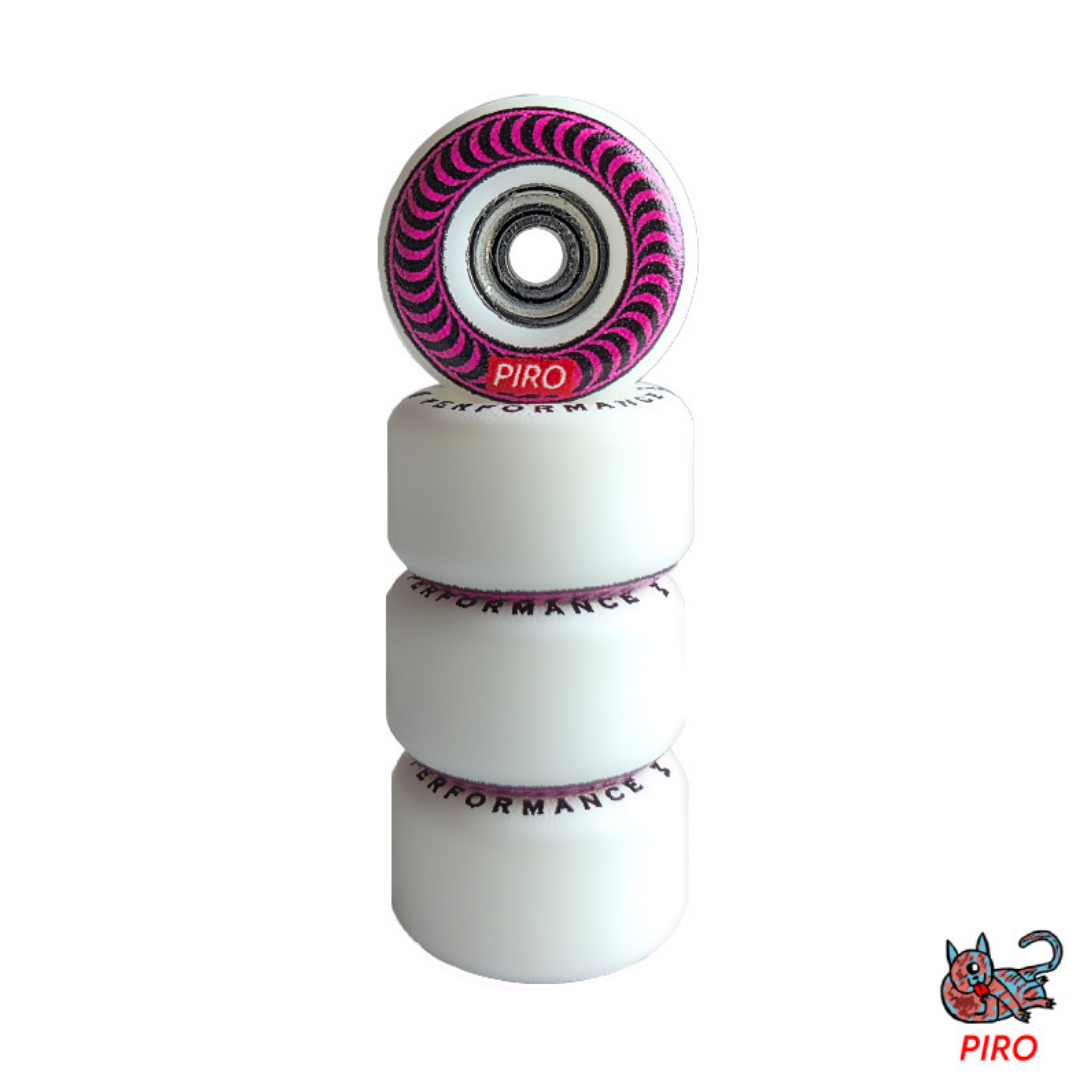Piro Spiral Performance Fingerboard Wheels - Pink Swirl