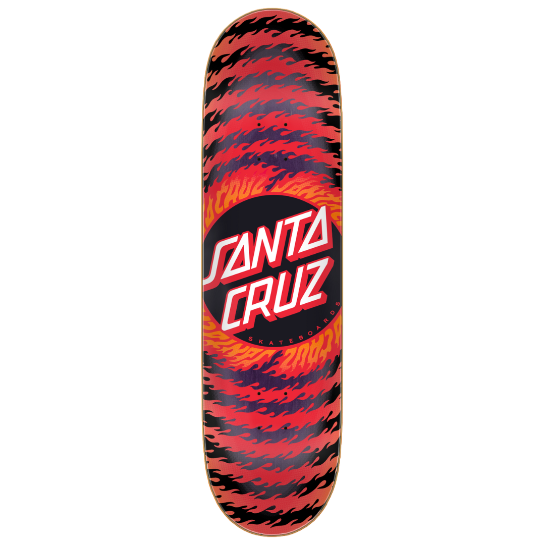 Santa Cruz Flame Ringed Dot Deck - 8.5