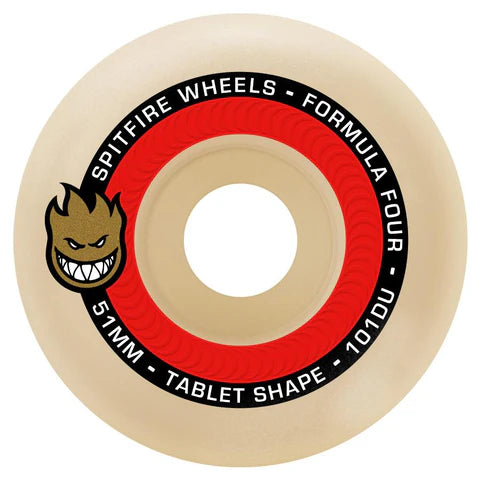 Spitfire Red F4 101 Tablets Wheels (Multiple sizes)