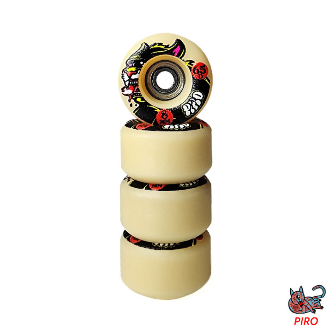 Piro Bakeneko Performance Fingerboard Wheels - Tan