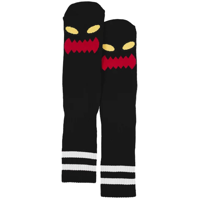 Monster Face Socks - Black