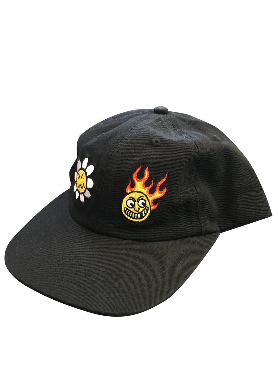 Baker Flower Flame Wash Snapback Hat