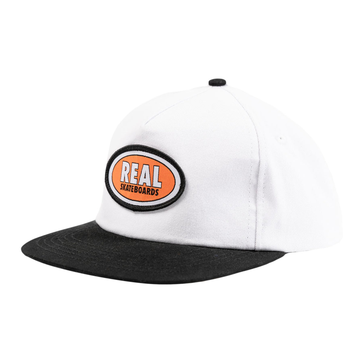 Real Oval Snapback - White/Red/Black