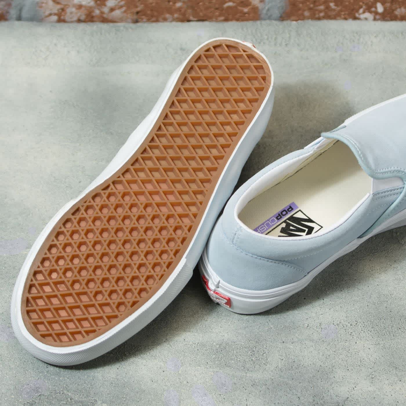 Vans Skate Slip On Shoes Winter Sky White Pharmacy Boardshop