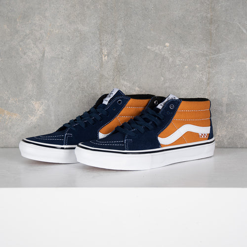 Vans Skate Grosso Mid Shoes - Navy / Orange
