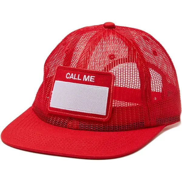 917 Hello My Name Is Trucker Hat (Red)